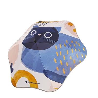 China Creative Rounded Universal Children's Umbrella Cartoon Sunscreen Rain Umbrella Custom for sale