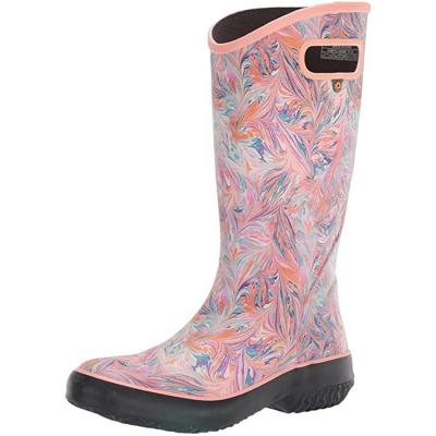 China Hot Selling Waterproof Custom Design Women Rain Boots Waterproof Rubber Rain Boots for sale