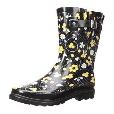 China Waterproof 2021 Women Rubber Rain Boots Waterproof Mid Lightweight Garden Rain Boots for sale