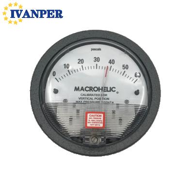 China 60-0-60 Differential Pressure Gauge Magrfhelic Differential Pressure Gauge AF2000 for sale