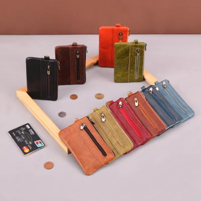 China High Quality Business Coin Purse Card Case Leather Minimalist Rfid Blocking Wallet Card Holder for sale