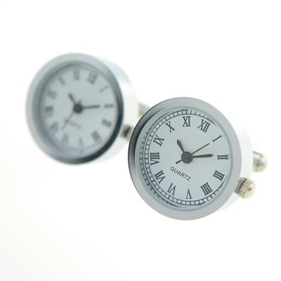 China Casual Wear Stainless Steel Watch Circular Glass Cufflinks for sale