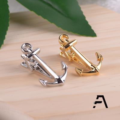 China Sailor Accessory Tie Clips Anchor Set in Silver for sale