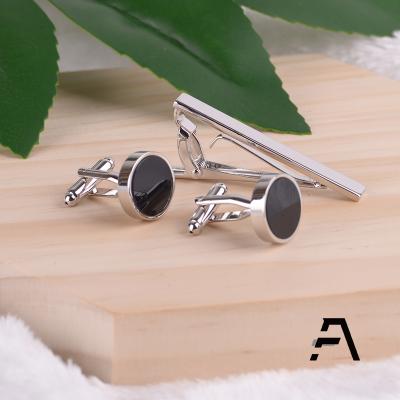 China Classic Loungewear Onyx Wedding Black Cufflinks Sets for sale