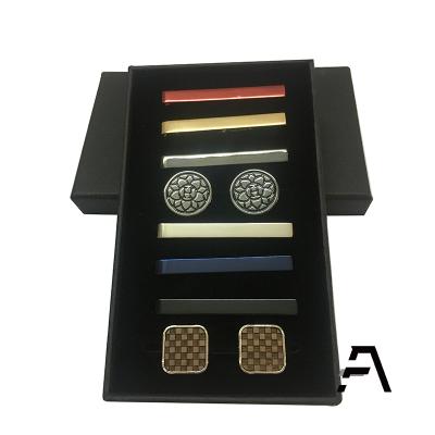 China China Factory Customized 8 Slots Cufflinks Tie Clips Set Gift Box for sale