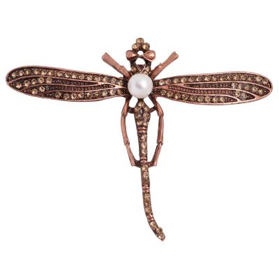 China Accessories Rhinestones Insect Dragonfly Women Brooch Pins for sale