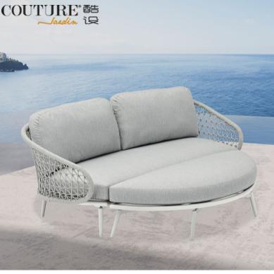 China New Modern Garden Caress Seam Sofa Rope Comfortable Two Seat Outdoor Circular Sofas And Armchairs for sale