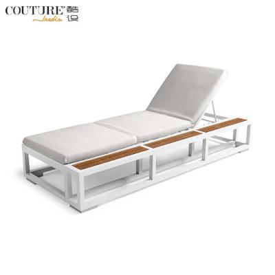 China Contemporary Couture Southern Garden Beach Pool Chairs Sun Sofa, Foldable Beach Sofa Teak Wood, Adjustable Sofa Chair for sale