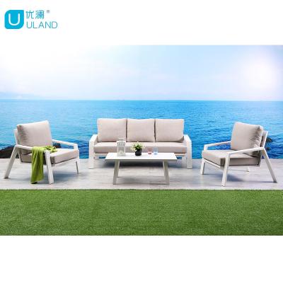 China Uland Aluminum Modern Outdoor Furniture Sofa Garden Metal Furniture Outdoor Tension With Sofa for sale