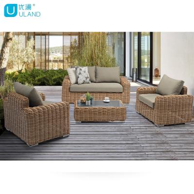 China Uland Industrial Aluminum Patio Garden Wicker Sofa Chair Set Furniture Rattan Outdoor Furniture for sale