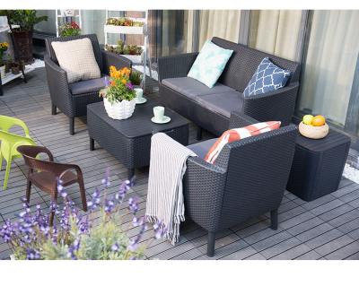 China Uland New Modern Design Leisure Plastic Outdoor Furniture Sofa Set for sale