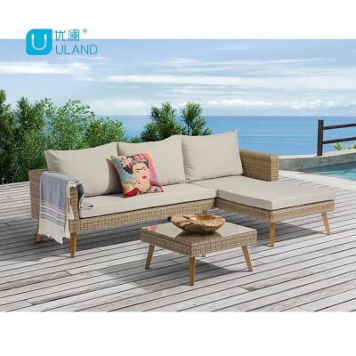 China Modern Uland Garden Furniture Set Outdoor Wicker Outdoor Furniture Sofa Set for sale