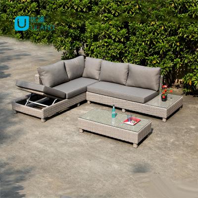 China Uland Furniture and Garden Patio Furniture Modern Outdoor Wicker Sofa, Garden Furniture Patio Rattan Wicker Single Sofa for sale