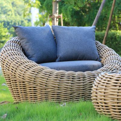 China Anti-UV Waterproof All Weather Outdoor Garden Rattan Wicker Patio Wicker Sofa Furniture Set for sale