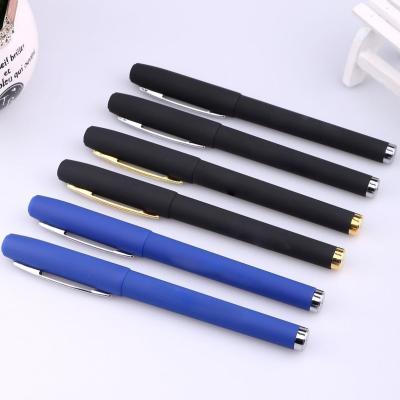 China Hot-selling metal fountain pen business promotional pen logo signature advertising neutral custom black pen gift water-based pen for sale