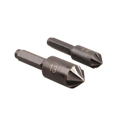 China Car Countersink Drill Bit Set HSS 5 Flute Edge Chamfering Drilling 82 Degree Taper Cutter Drilling Tools for sale