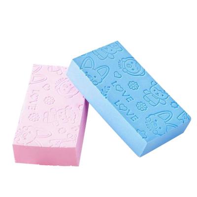 China EXFOLIATING Bath Sponge Lace Up Printed Scrub Shower Baby Bath Scrubber Exfoliating Beauty Skin Care Sponge Face Spa Bath Cleaning Ball 1pc for sale