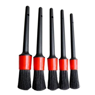 China Drop Shipping 5pcs Car Detailing Sweep Car Dashboard Air Vent Brush Tools Auto Car Wash Set Clean Accessory for sale