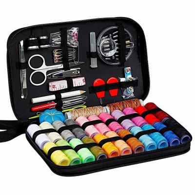 China DIY 98 PCS Lightweight Portable DIY Kit Travel Sewing Premium Sewing Kit with Needles Scissors Thimble Thread Tape Measure for sale