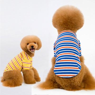 China Viable Designer Custom Fashion Striped Soft Down Coat For Pets Wholesale for sale