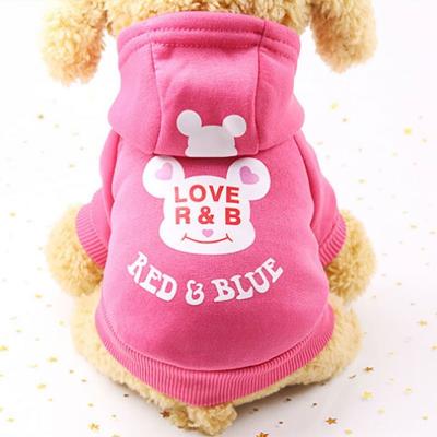 China Viable Pattern Teddy Clothes Cute Pet Dog Leisure Coat Cartoon Hoodie for sale