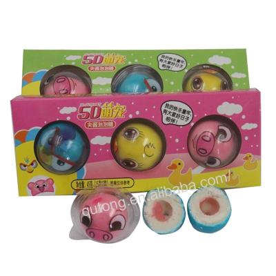 China Customized Designs 3PCS Blister Bubble Gum With Filling QT-F3514 for sale