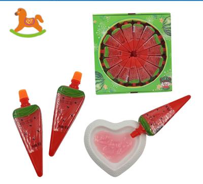 China New Watermelon Shape Sweet Liquid Spray Candy Manufactured Watermelon for sale