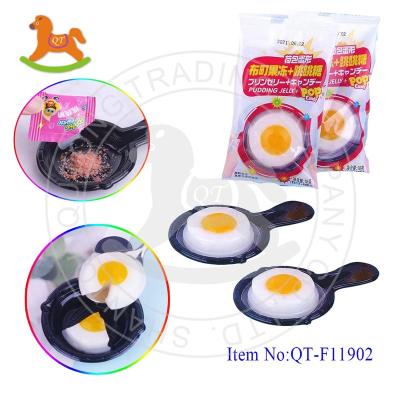 China Normal Funny Egg Pudding Jelly Soft Candy With Popping Candy In Bag For Kids Constructed for sale