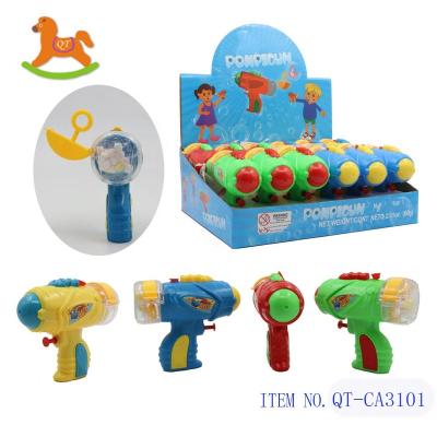 China Cartoon Toys New Cartoon Bubble Water Gun With Sweet Candy Kids Toys For Summer Season for sale