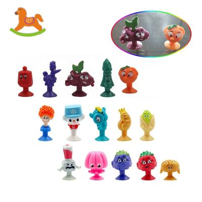 China Stick on glass good quality TPR cute figurines kids Qutong mini capsule juguetes collectible toys sucker figure toy for sale