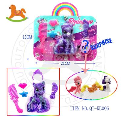 China Attractive Cartoon Toy High Quality Horse Doll Toy With Blister Packed Surprise Accessories Toy for sale