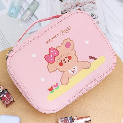 China Lady New Women Fashion Printing Soft Travel Cosmetic Storage Bag Cosmetic Zipper Bag for sale