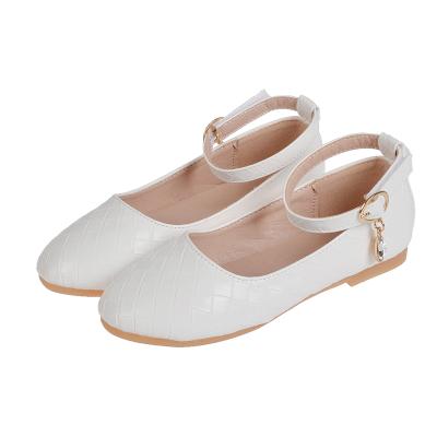 China Wholesale High Quality Small Flat Solid Color Princess Party Princess Shoes PU+TPR Children's Casual Shoes zu verkaufen