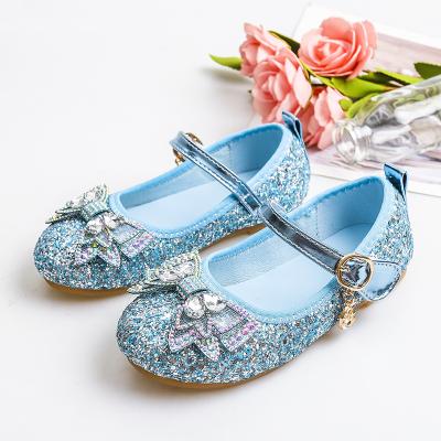 China Cute Flat Stylish Children Kids Girls Princess Casual Bling Rhinestone Anti-Slippery Ninos Shoes Zapatos De Vestir Para en venta