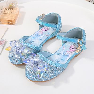 China Princess Shoes Children Girls Sequin Girls Zapatos Deodorization Princesa Para New Bow Diamond Little Girl Dacing Shoes for sale