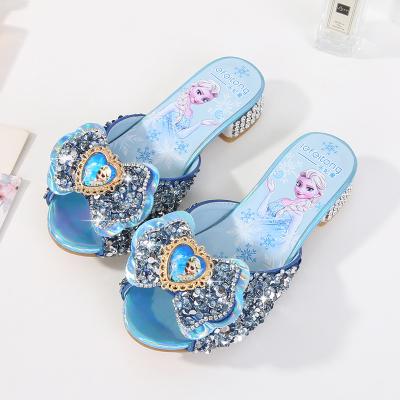 Chine High Quality High Heels Kids Sandals Girls Slippers Pearl Sequins Pantuflas Para de ninas Factory Wholesale Design Anti-slippery Fashion à vendre