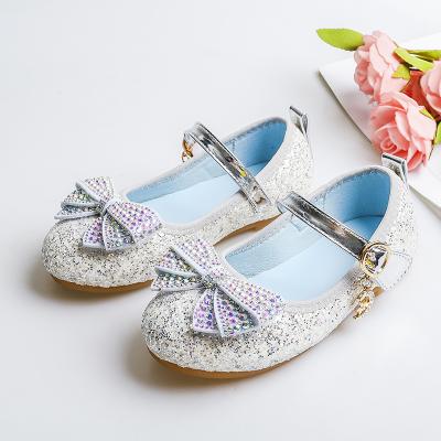 China Zapatos Girls Zapatos Para fiesta de ninas Elsa Beautiful Princess Shoes Crystal Anti-slippery Sequined Glitter Shoes casual princess for girls party en venta