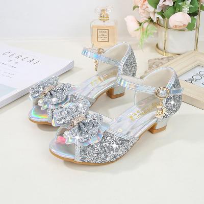 China Deodorization Children's Shoes For Girls 2021 New Girls' Fashion Single Shoes Children'S Comfortable And Soft High Heel Princess Of Sequins en venta