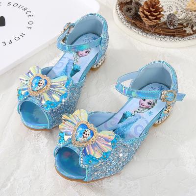 China Lovely Princess Shoes Durable Spring Autumn Pu Leather With Sequins Bow Knot Girl Child Dancing Shoes Kids Sandals Shoes en venta