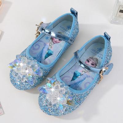 China Zapatos de princesa Para Nina Autumn New Children's Zapatos Mouth Rhinestone Soft Bottom Girls' Shallow Princess Shoes Anti-slippery en venta