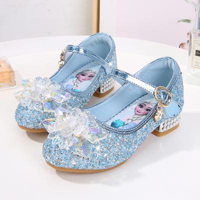 China Durable Sequin Girls Princess Party Dress Shoes For Wedding Pageant Bridesmaids Shoes To Match Evening Dress Kids High Heel Shoes en venta