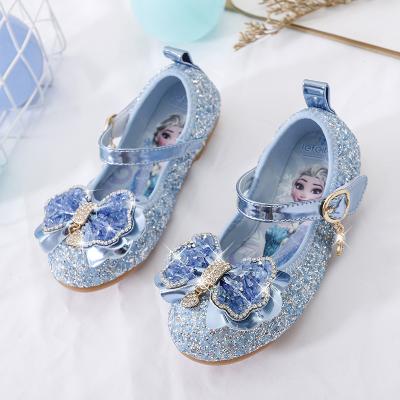 China Zapatos Girls Fashion Cute Soft Anti-slippery Princess Dancing Shoes Single Shoes Children Dress Autumn New Baby Diamond Bowknot en venta