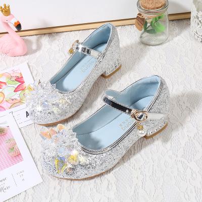 China Low Heel Fiesta Zapatos princesa Para ninos Anti-slippery Children Shoes Girls Wholesale Princess Latin Dance Kids Party Shoes en venta