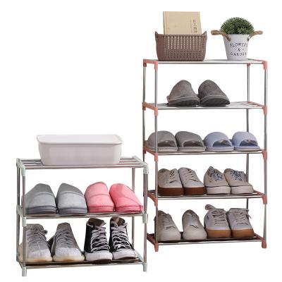 China Economical Dormitory Shoe Rack Household Assembly Cabinet Storage Simple Modern Convertible Shoe Rack for sale