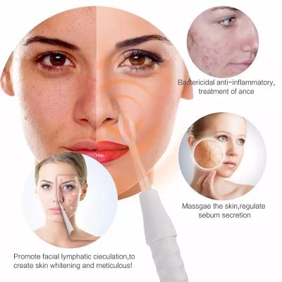 China Portable Handheld Face Blood Vessels Removal Electric Brush Tube 4 Glass Tube Ozone Purple Ozone Skin Led Light Therapy Wand High Frequency Facial Machine for sale