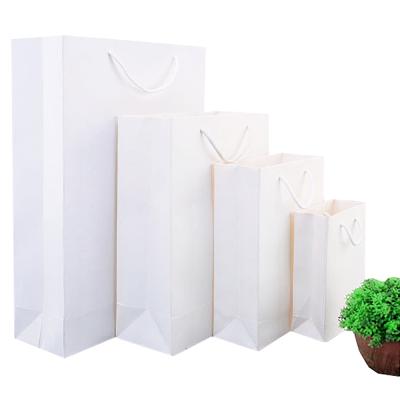 China White Paper Recyclable Custom Shopping Carry Bags With Handles For From Logo Manufacturer Direct Cheap Customized Logo Stock Gift Paper Bag for sale