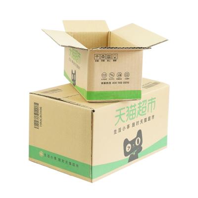 China Recycled Materials Wholesale Recyclable Corrugated Brown Box Express Shipping Carton Cardboard Custom Packaging Box for sale