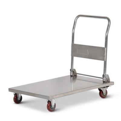 China Rustproof Dismountable Metal Storage Foldable Hand Cart / Dolly Truck For Heavy Duty Medical Supplies Transportation for sale