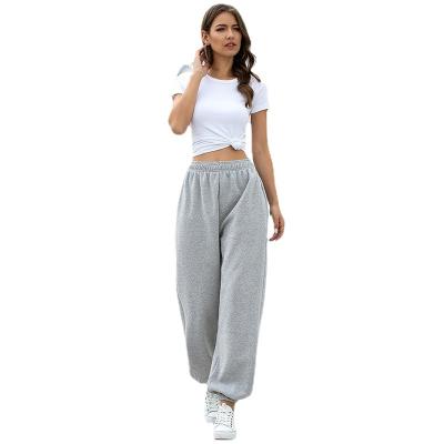 China Breathable Women's High Waisted Home Wear Workout Drawstring Yoga Lounge Pants With Pockets Joggers Sweatpants Trousers for sale