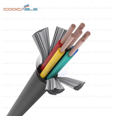 China Industrial / Construction / Instrument Wire LIYY/YY/RVV 5core 4.0mm Flexible Stranded Multicore Cable 300V Underground for sale